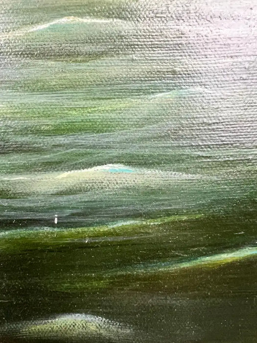 Paul R. Hee Maritime Scene Oil Painting on Canvas Signed and Framed 1950's