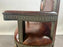 Portuguese Colonial Style Leather & Filigree Design Throne Chair
