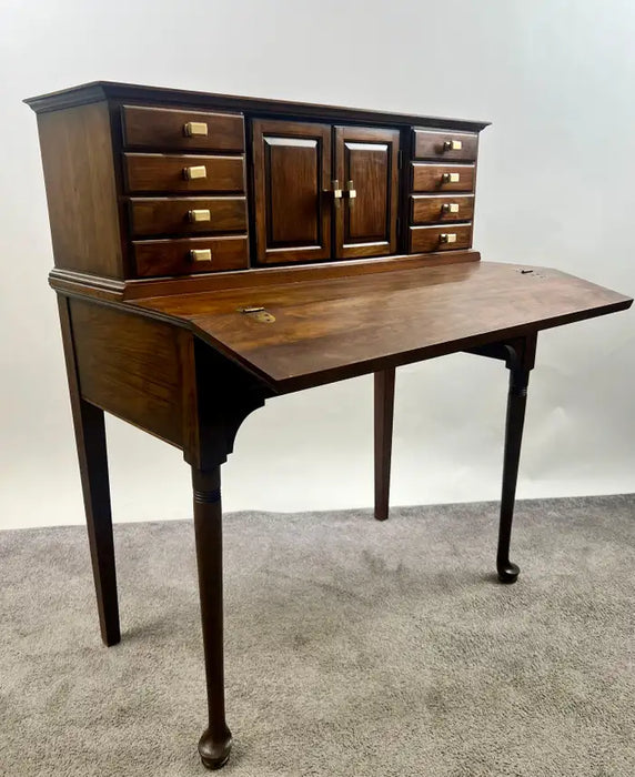 Queen Anne Style Pennsylvania House Secretary Writing Desk in Cherry Wood