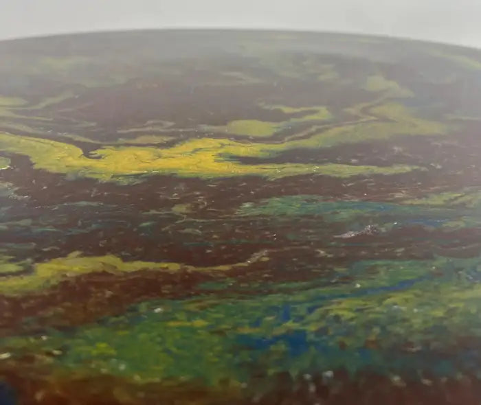 Eero Saarinen MCM Style Tulip Dining or Center Table with Epoxy Resin Design Top