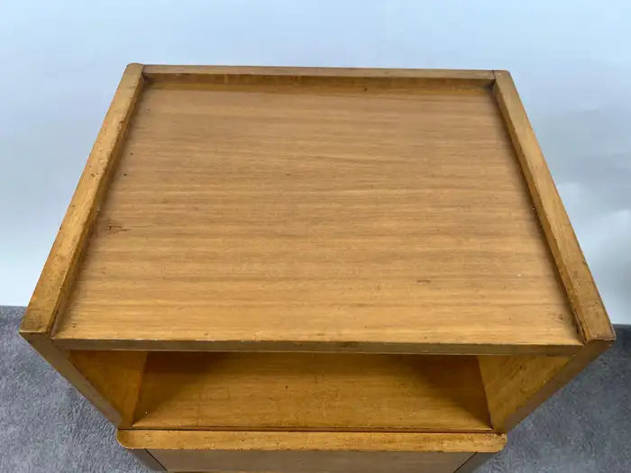 Mid-Century Modern R-Way Birdseye Maple Nightstand or End Table , a Pair