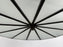 Art Deco Style Large Circular White Milk Glass & Bronze Pendant, Chandelier