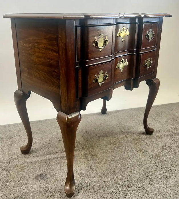 Vintage Pennsylvania House Queen Anne Style 2-Drawer Table or Low-Boy Chest