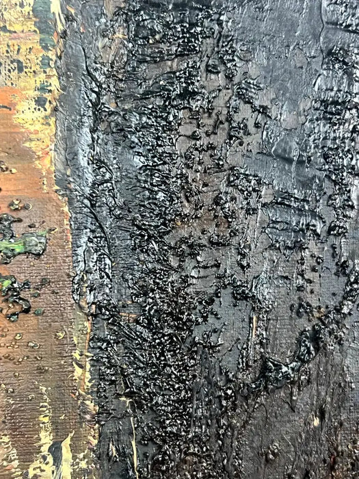 Alice Marcus " Landscape with Foil " Oil on Canvas Painting Framed, 1960's