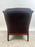 Chesterfield English Style Tufted Leather Library Chair & Ottoman by Hickory