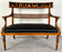 Italian Neoclassical Style Settee with Carved Wood and Black Upholstery