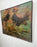Alice Marcus " The Cockfight " Oil Painting on Canvas , Signed & Framed 1981