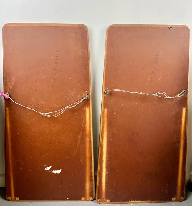 Mid-Century Modern American of Martinsville Walnut Wall Mirror, a Pair