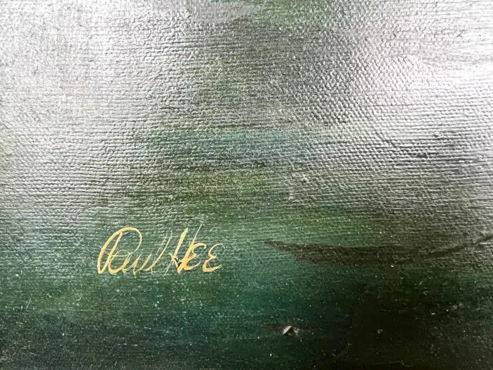 Paul R. Hee Maritime Scene Oil Painting on Canvas Signed and Framed 1950's