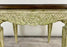 French Louis XVI Style Carved & Antiqued Finish Green Side or End Table
