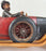 Antique 1913 Model Touring Car and Driver Wooden Hand Painted Sculpture