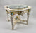 Italian Neo Classical Baroque Style Glass Top Carved End or Side Table, a Pair