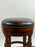 Vintage Traditional Style Frontgate Studded Leather Swivel Stool, a Set of 3