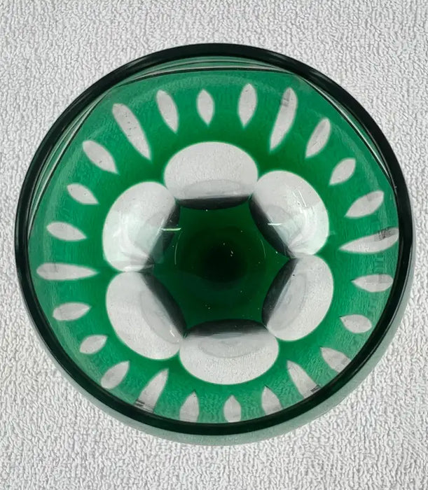 Rare Murano Glass Decanter in Cobalt Blue with Jewel-Tone StemGlasses Set, 7 Pcs