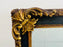 French Rococo Revival w Art Deco Flair Gilt & Ebony Three-Panel Mantel Mirror