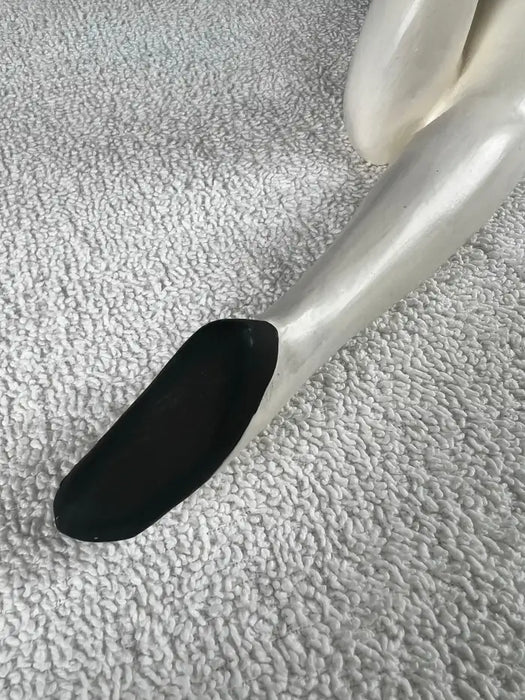 French Style Bathing Beauty Resin Figurine in Black & White Gingham Swimsuit