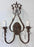 French Louis XV Style Wrought Iron & Crystal Two Arm Wall Sconce, a Pair