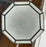 Art Deco Style White Milk Glass and Bronze Octagon Shape Pendant or Flush Mount