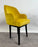 Mid Century Modern Style Yellow Velvet & Ebony Dining or Side Chair, Set of 4