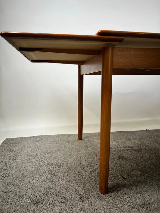 Danish MCM Teak Dining Room Table with Two Pull-Out Extension Leaves , 1960's
