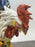 Vintage Hand-Painted Italian Majolica Ceramic Fighting Rooster Sculpture, a Pair 1980's