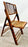 Mid Century Modern Organic Hand Crafted Bamboo Folding Chair, Set of 4