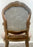 French Provincial Louis XV Style Cane Back with Plaid Upholstery Chair, a Pair