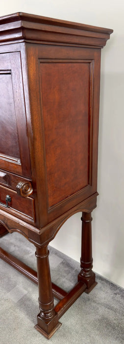 Traditional Style Mahogany Wine Bar Secretary Cabinet by South Cone Trading Co