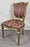 French Louis XVI Style Gilt & Plum Damask Pattern Upholstery Dining Chairs 10pcs