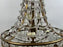 Vintage French Empire Style Gilt Bronze & Tiered Crystal & Beads Chandelier