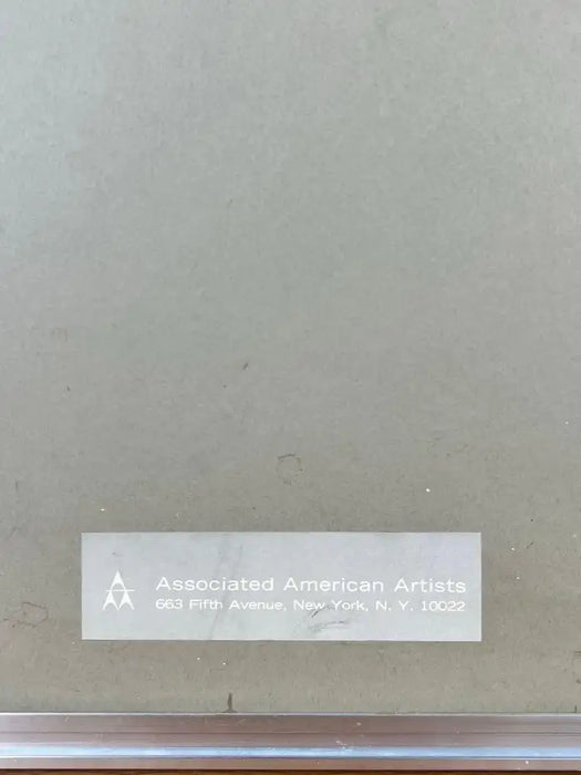 Girl Reaching Forward Lithograph by Albert Walker Signed & Framed, Artist proof 1950's