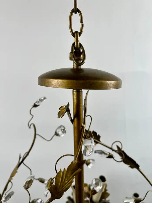 Maison Bagues Style French Foliate Design Chandelier in Bronzed Metal - 12 Arms