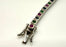 Art Deco Style Sterling Silver Ruby, Emerald & Sapphire Tennis Bracelet, 9 CT