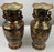 Vintage Royal Satsuma Japanese Hand-Painted Urn Style Vase, a Pair