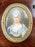 19th C French Louis XVI Mahogany & Bronze w Sèvres Style Portraits Salon Table