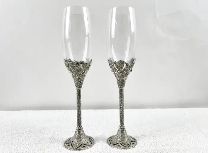 Olivia Riegel Windsor Swarovski crystals Flute, Set of 2