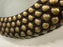 Brutalist Style Round bronze Studded Mirror, Compatible pair
