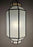 Art Deco Style Frosted White Milk Glass & Bronze Octagonal Pendant, a Pair