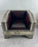 Paul Evans Style Brutalist Handmade Brass & Leather Lounge Chair, a Pair