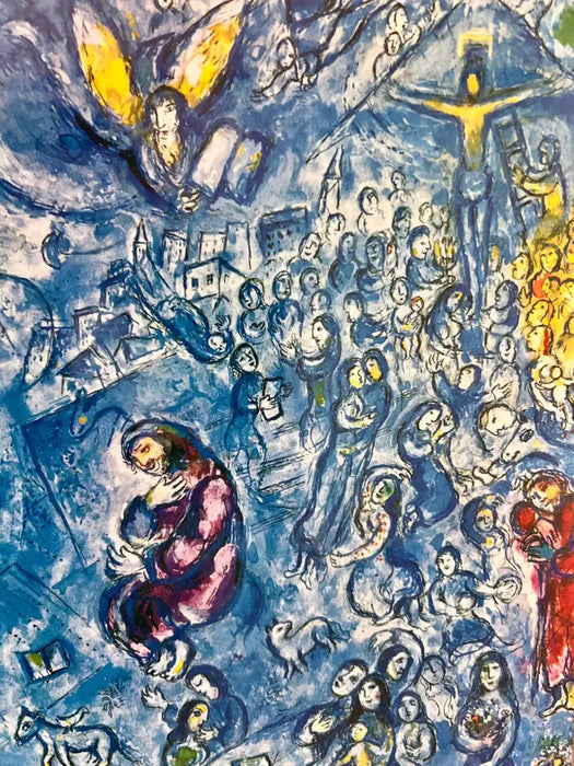 Marc Chagall " Peace" Lithograph, Hand Signed and Frame 1974