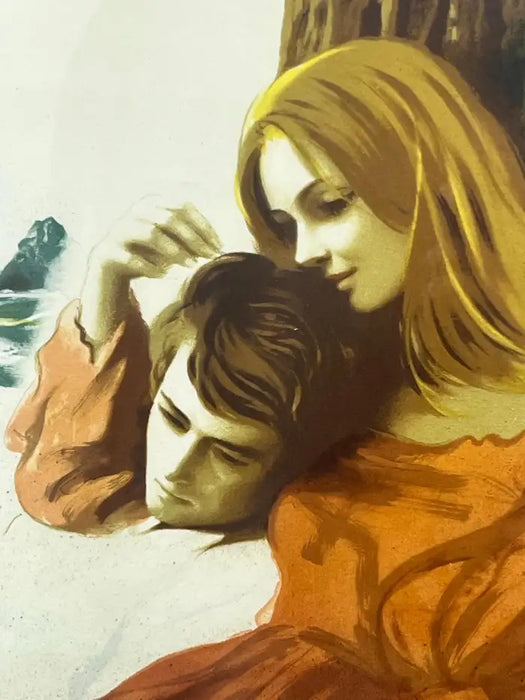 Sandu Liberaman "Tender Love" Lithograph Hand Signed , Numbered and Framed 1960's