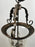 French Regency Style Bell Jar Pendant with Seeded Glass and Acanthus Leaf Bronze