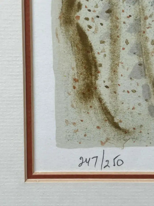 Sandu Liberaman "Tender Love" Lithograph Hand Signed , Numbered and Framed 1960's