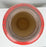 Vintage Chinese Oriental Red Pottery Vase with Lid in Antiqued Design
