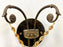 French Rococo Revival Cast Metal Bronzed Wall Sconce w Amber Crystal, Set of 4