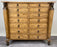 Federal Style Beige Shagreen Apothecary Cabinet by Kreiss