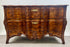 John Widdicomb French Provincial Bombe Serpentine Burl Walnut Commode Dresser