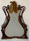 French Art Nouveau Mahogany Frame Mirror in Butterfly Shape