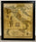 Large Vintage Antiqued Stanford Map of Italy in Black & Gold Frame 1990's
