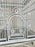 Large Victorian Style Wire Frame White Birdcage with a Shelf, 2 Pieces